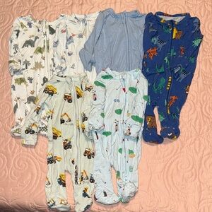 Angel Dear Kids One Pieces in Blue, White, and Green